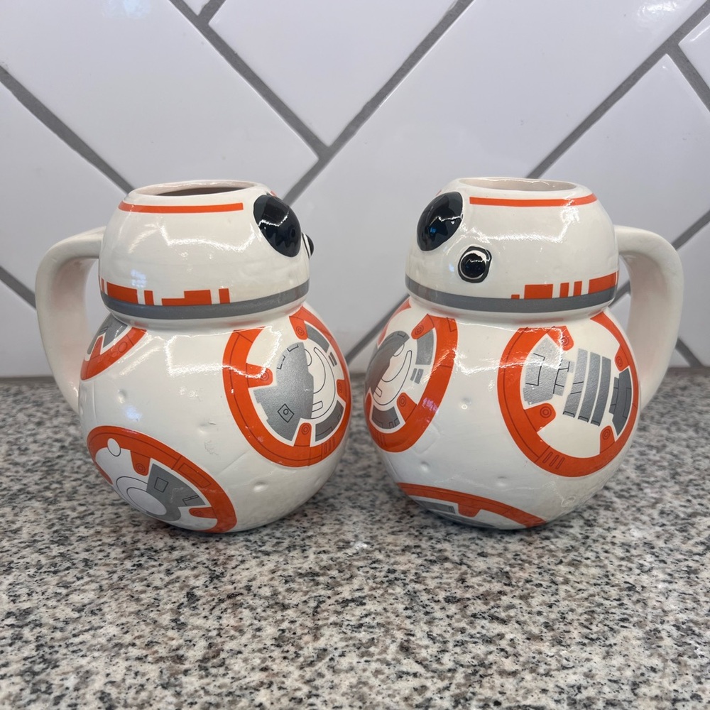 Star Wars BB-8 Ceramic Mug Pair - White and Orange